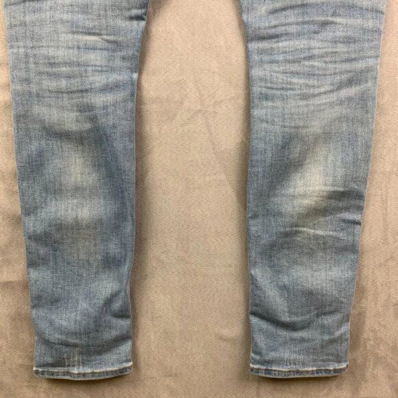 G Star Mens Pants 35 Blue Distressed Jeans 3301 Deconstructed Super Slim 35x32 - Picture 14 of 16